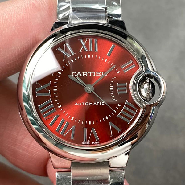 【AF製 レッド】N級品ブランドコピーカルティエ WSBB0052 バロンブルー ドゥ カルティエ 33mm 